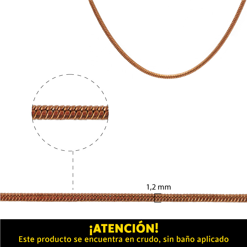 Cadena snake 1.2mm PD135R/R x mt