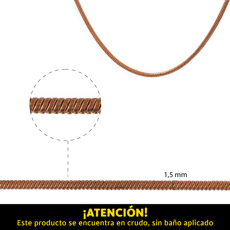 Cadena snake 1.5mm PD145R/R x mt