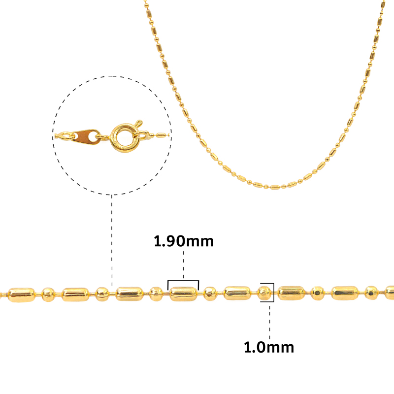 Cadena golfi ball 1.0x1.90mm DC 3x1 45cm x und