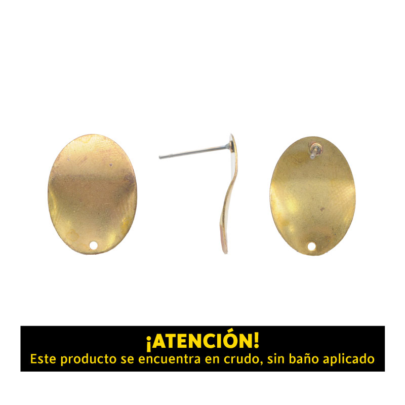 Arete oval prensado con perforacion 20mm/R x par