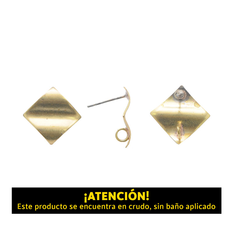 Arete rombo prensado con argolla 20mm/R x par