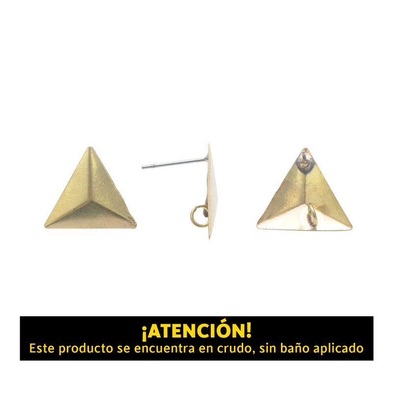 Arete triangulo relieve con argolla 15mm/R x par