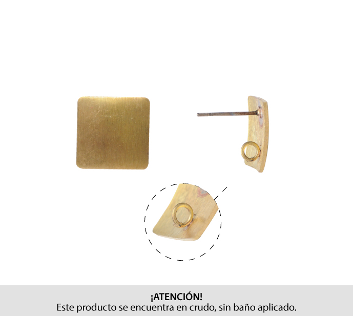 Aretes cuadrado 13mm/R x 10 pares