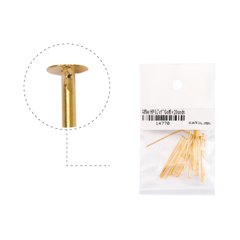 Alfiler head pin 0.7x1'/Golfi x 20unds