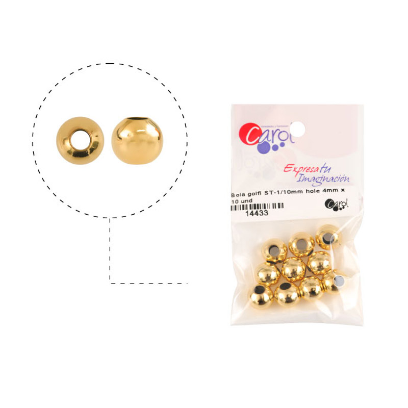 Bola golfi ST-1/10mm hole 4mm x 10unds