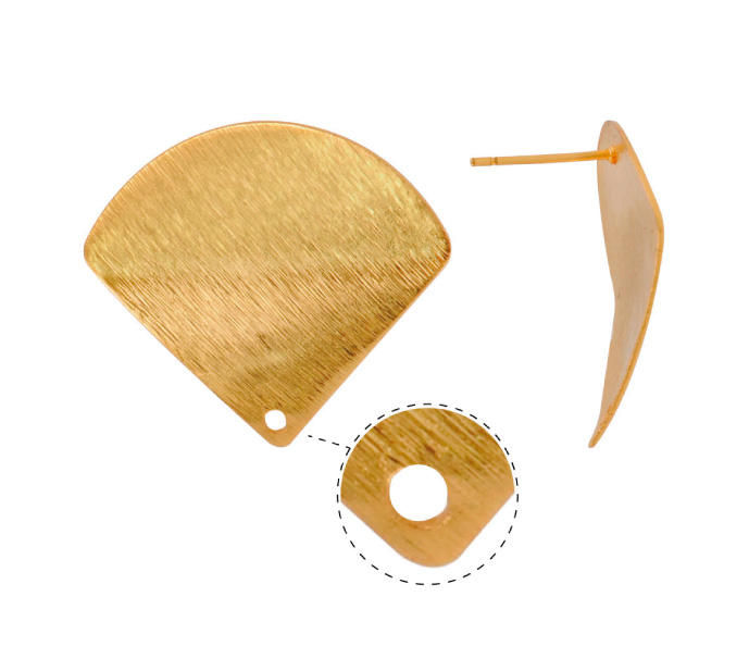 Aretes abanico MA-180011 30X28mm /Golfi x par