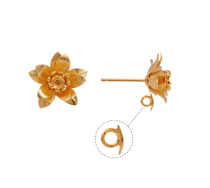 Aretes flor BW00263 15mm/Golfi x par