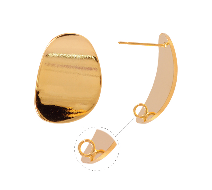 Aretes oval PJ006 17x25mm/ Golfi x par