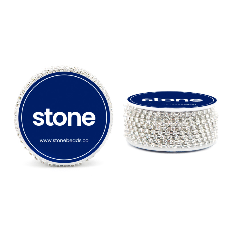 Cadena strass cristal 2.0mm/NQ x 3 metro