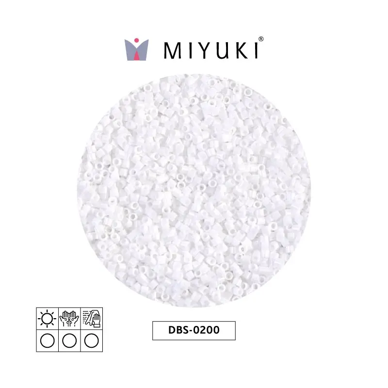 Miyuki delica 15/0 DBS0200 opaque chalk white x 50g