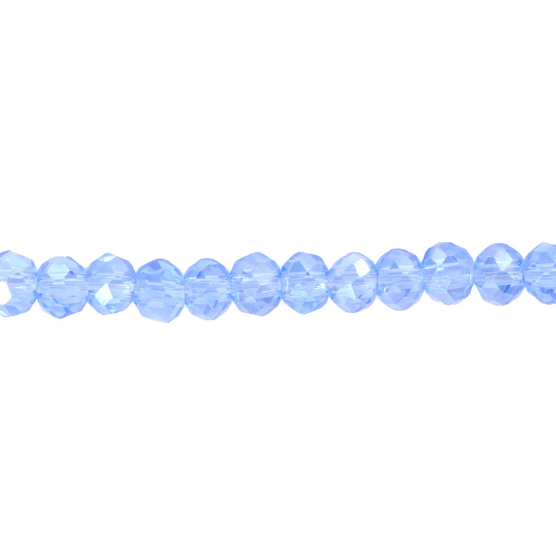 Murano rondela facetada 3mm light sapphire 2AB x 125unds