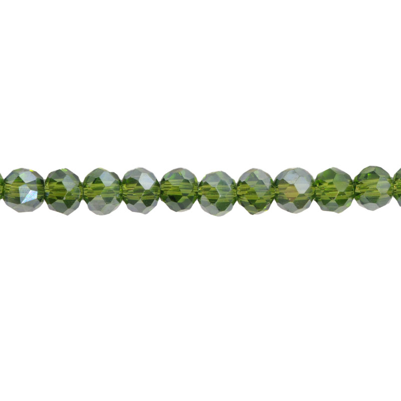 Murano rondela facetada 4mm olivine 8AB x 145und