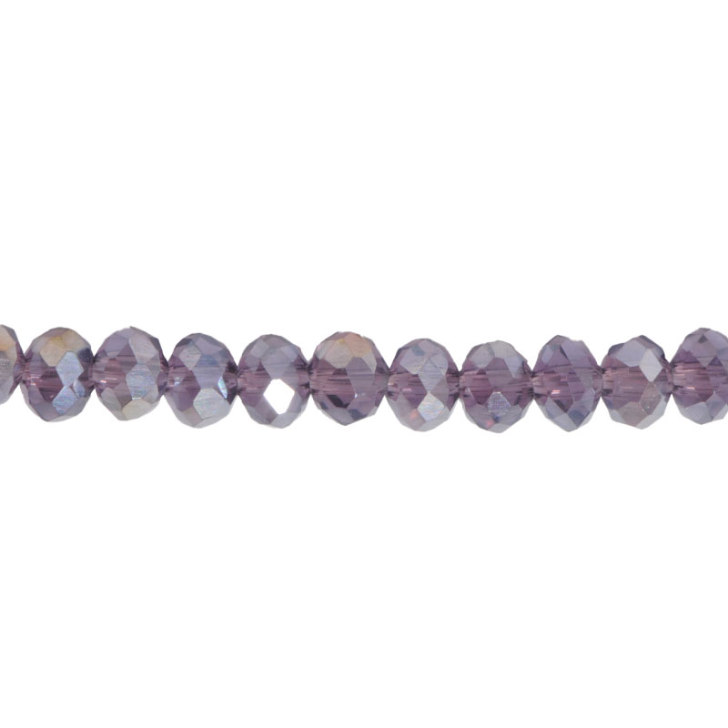 Murano rondela facetada 4mm violet 20AB x aprox 125unds