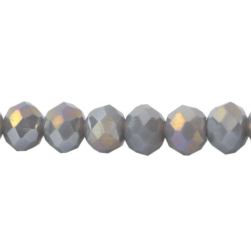 Murano rondela facetada 6mm light gray 70AB X 95 UND