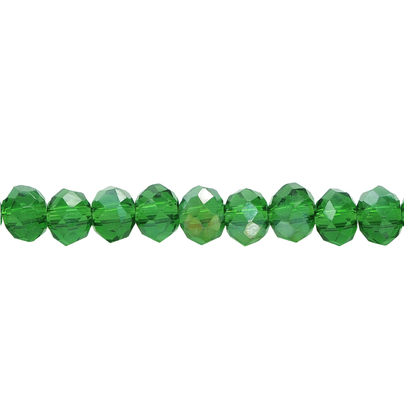 Murano rondela facetada 3mm emerald 7AB x aprox 140unds