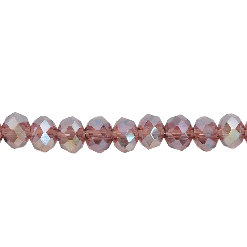 Murano rondela facetada 3mm light amethyst 17AB x 125unds