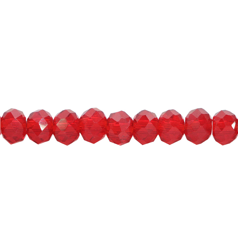 Murano rondela facetada 3mm ruby 39 x 123unds