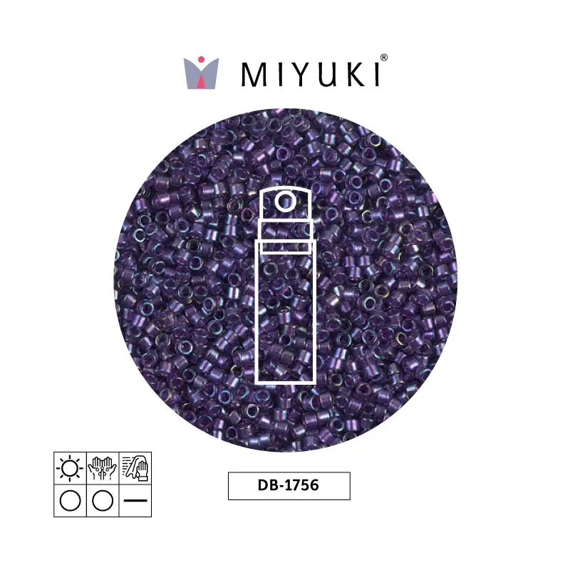 Miyuki delica 11/0 DB1756 spkl purple lined amethyst AB x 10g