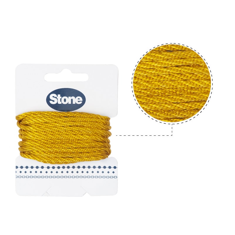 Cordon trenzado 3mm 563 ocre x rollo 5.2yd