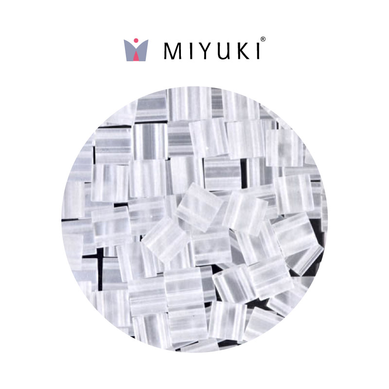 Miyuki tila 5x5x1.9mm TL0131F matte crystal x 50g