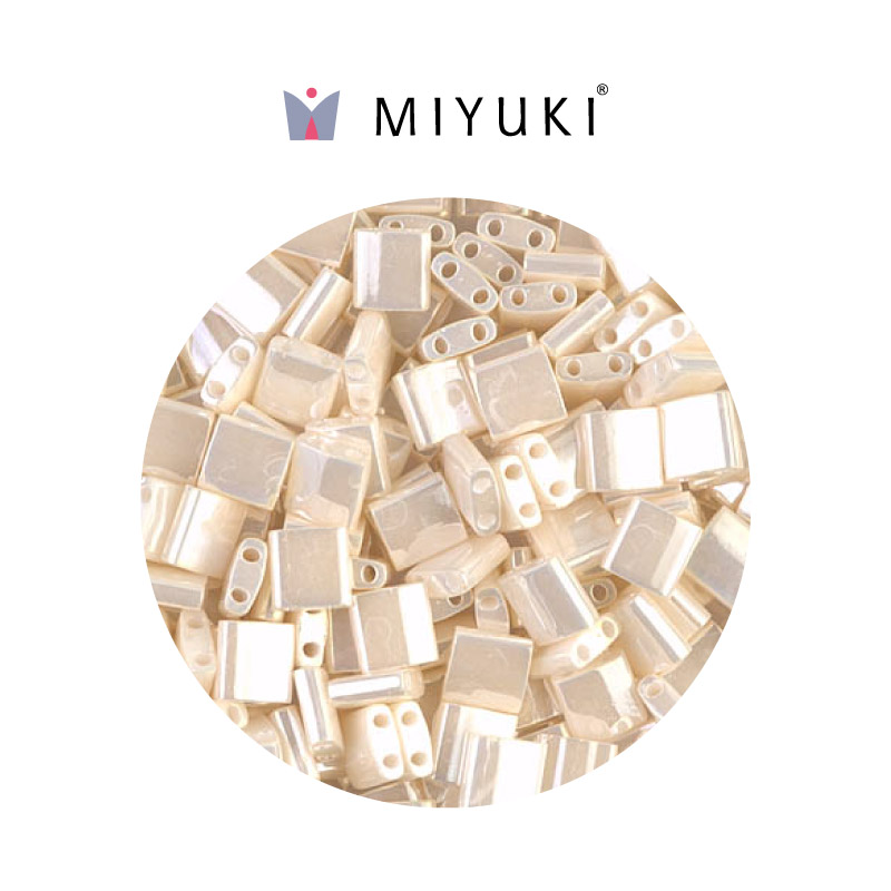 Miyuki tila 5x5x1.9mm TL0592 antique ivory pearl ceylon x 50g