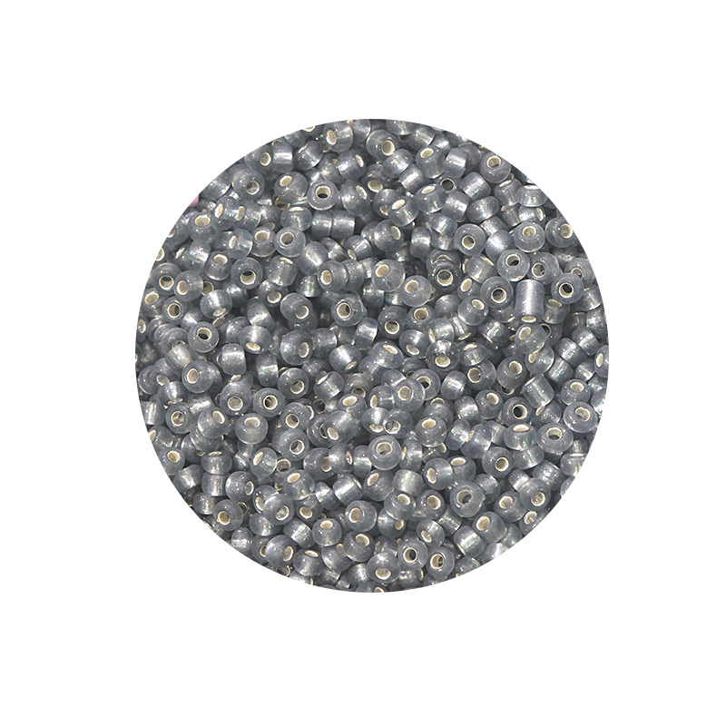 Mostacilla china 8/0-3mm gris metalizado x 500g