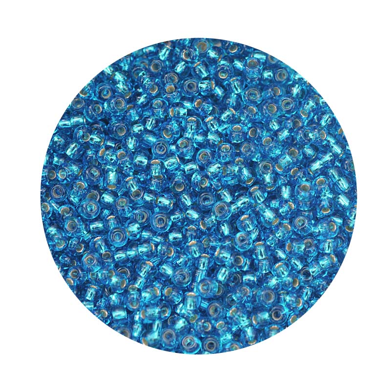 Mostacilla checa preciosa 2mm 67150 LP azul x 500g