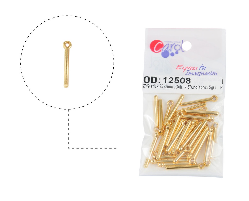 Plastimetal S749 stick 23x2mm /Golfi x 37und(aprox 5gr)