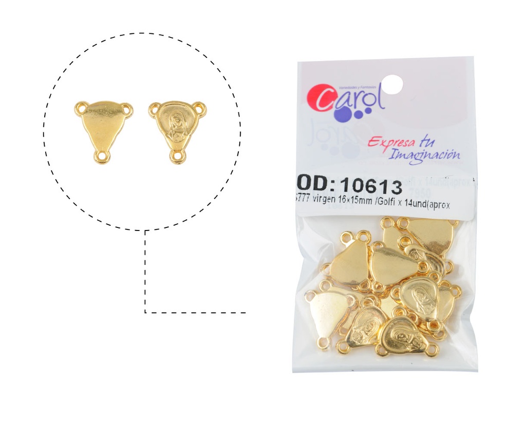 Plastimetal S777 virgen 16x15mm /Golfi x 14und(aprox 5gr)