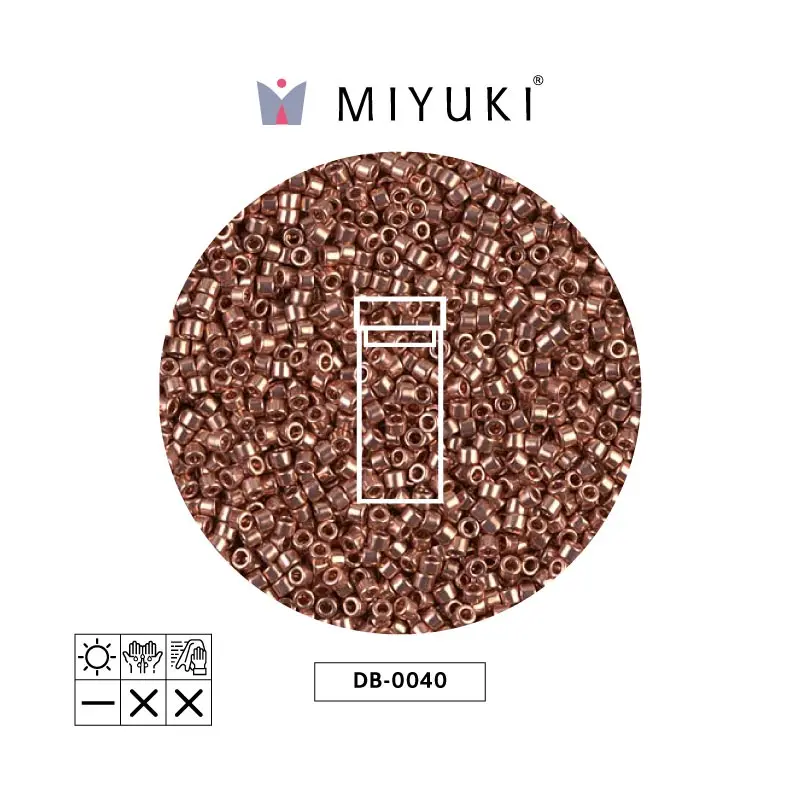 Miyuki delica 11/0 DB0040 copper plated x 3g