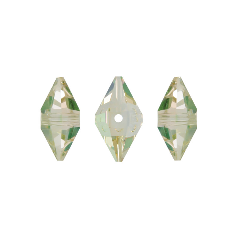 5747 swarovski double spike  crystal luminous green 16x8mm double spike x