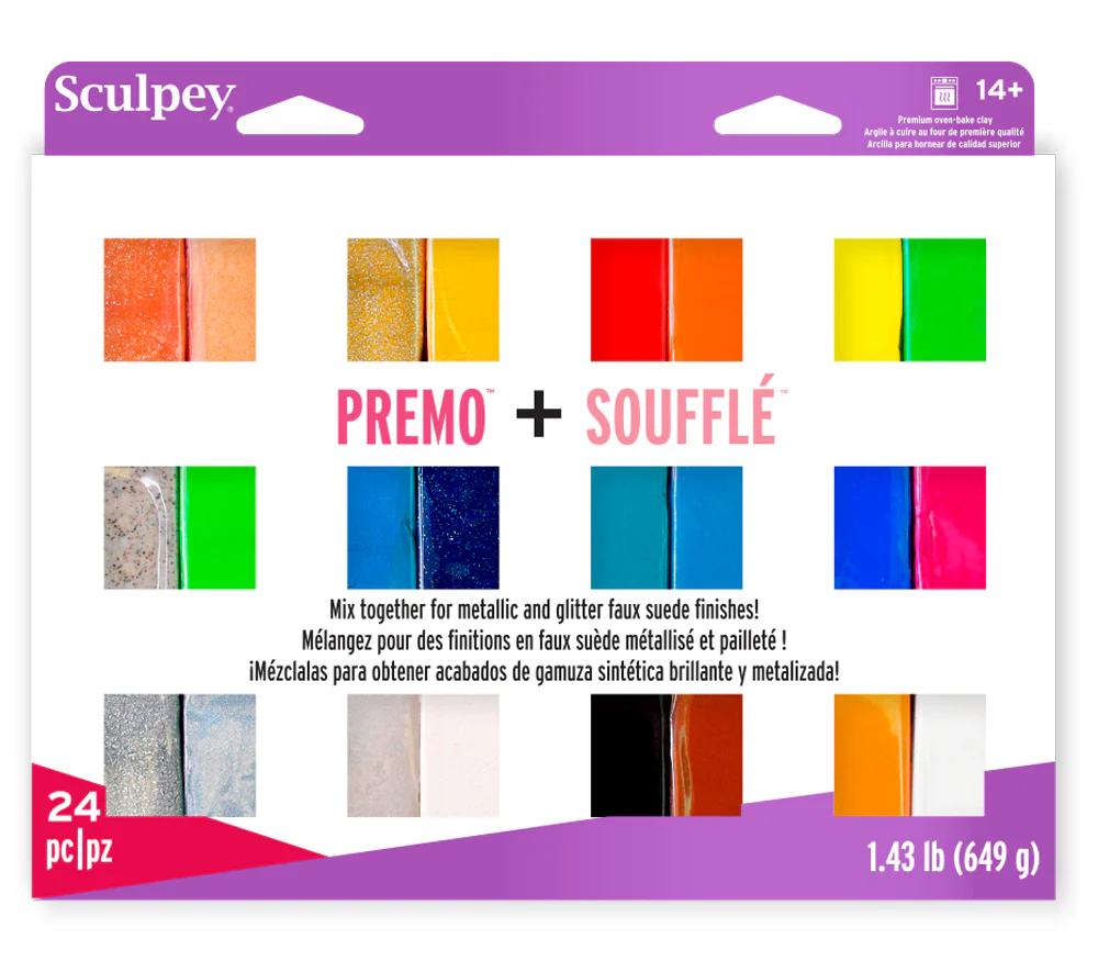 Sculpey Premo + Souffle Multipack, 24 x 1 oz (28 g)