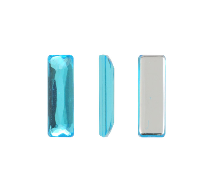 Acrilico K1024 baggete plano 5x15mm aquamarine 25 x und