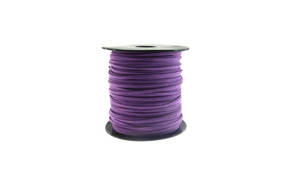 Cuero plano gamuzado 3mm #86 purpura x 100yd