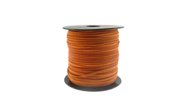 Cuero plano gamuzado 3mm #87 naranja x 100yd