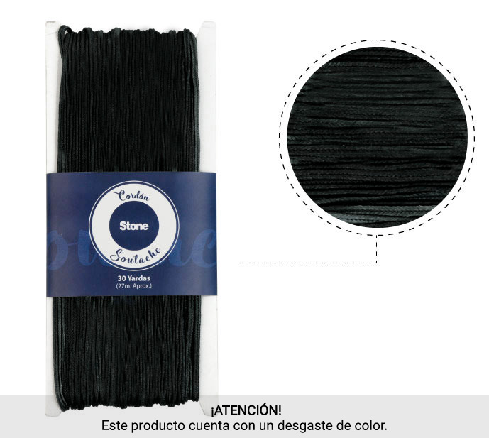 Cordon soutache N.322 negro 3mm x 30yd