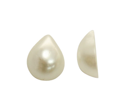 Perla sintetica drop plana back 1H 8x10mm cream A-03 x u