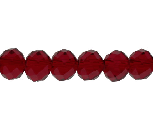 Murano rondela facetada 8mm ruby 28 x 68unds