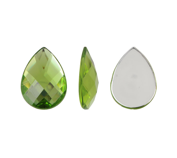 Acrilico K1027 gota plana 18x25mm olivine 38 x und