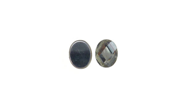 Acrilico K1029 oval plano 8x10mm black diamond 19 x un