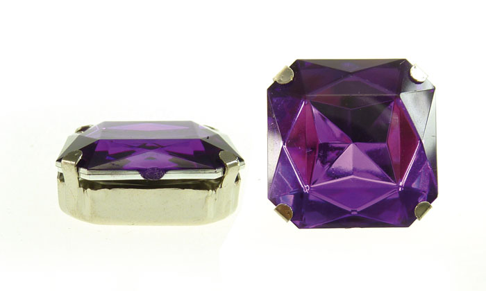 Acrilico K1034 asscher con cono 23mm/nq purple velvet 5 x und