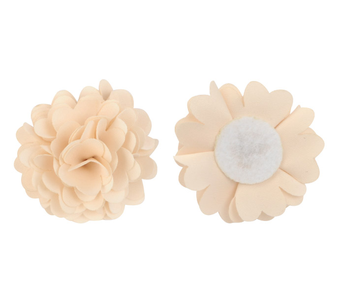 Flor tela 4cm 3 beige x und