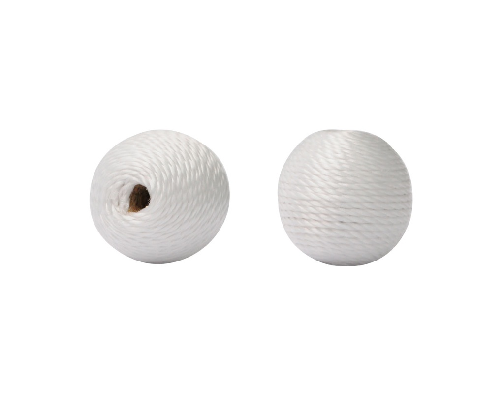 Thread bead 14mm 1 blanco x und