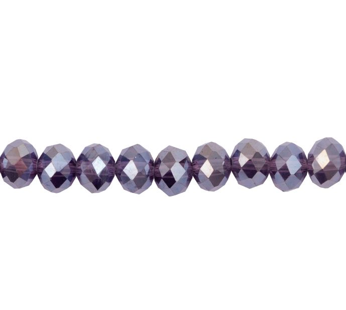 Murano rondela facetada 3mm violet 20AB x aprox 125unds