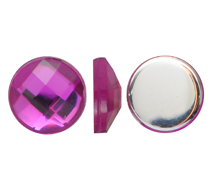 Acrilico K1021 redondo plano 6mm purpple 5 x und