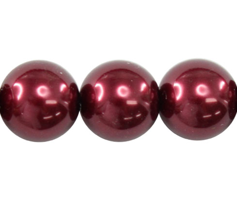 Perla sintetica redonda 14mm bordeaux CX-939 x 58und