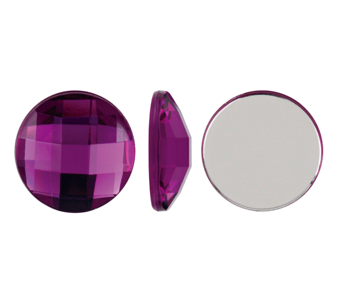 Acrilico K1021 redondo plano 8mm purpple velvet 5 x und