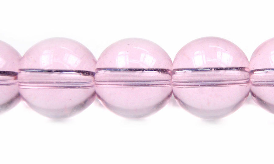 Murano redondo liso 10mm rose B7 x 33unds