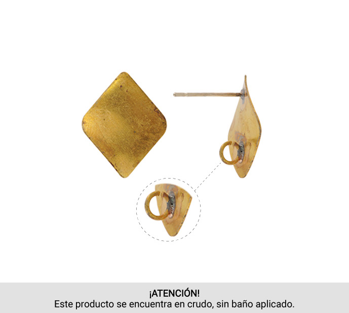 Aretes rombo PJ013 17x14mm/R x par