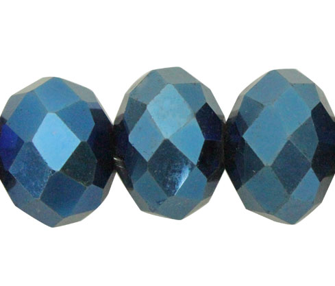 Rondela #11318 14x18mm metalic blue x 32unds